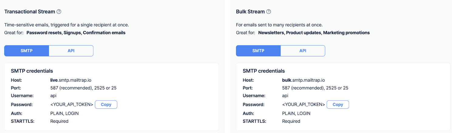 Email API/SMTP di Mailtrap